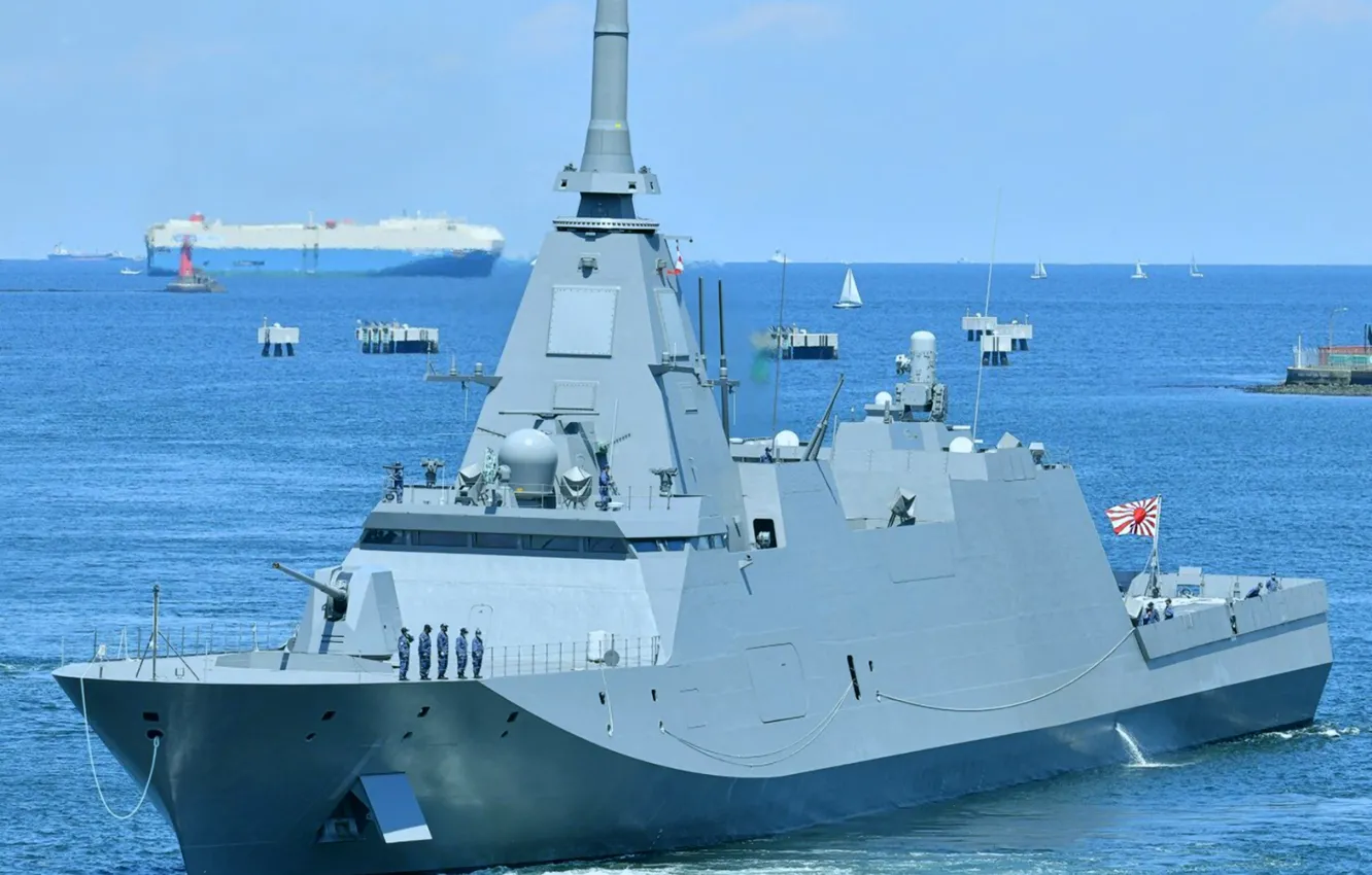 Фото обои фрегат, Mogami, Япония