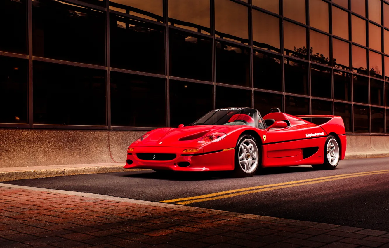Фото обои red, supercar, Ferrari F50
