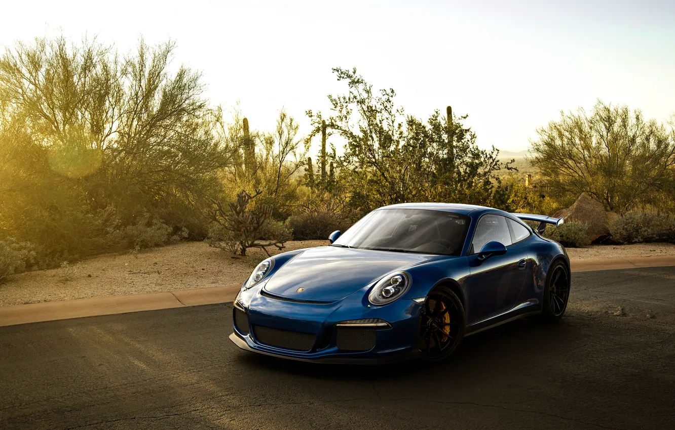 Фото обои 911, Porsche, суперкар, порше, синяя, GT3