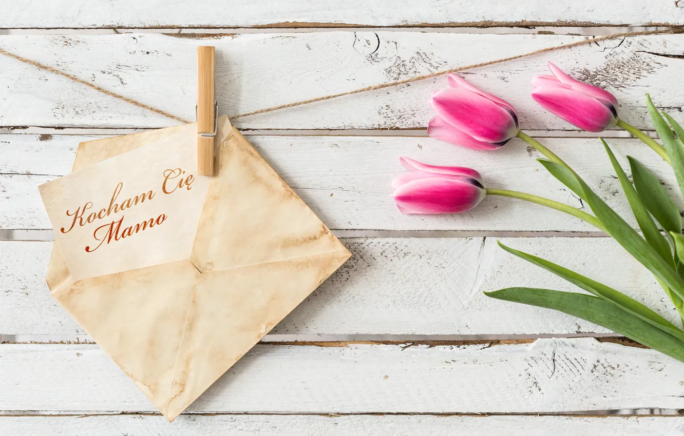 Фото обои цветы, праздник, тюльпаны, 8 марта, открытка