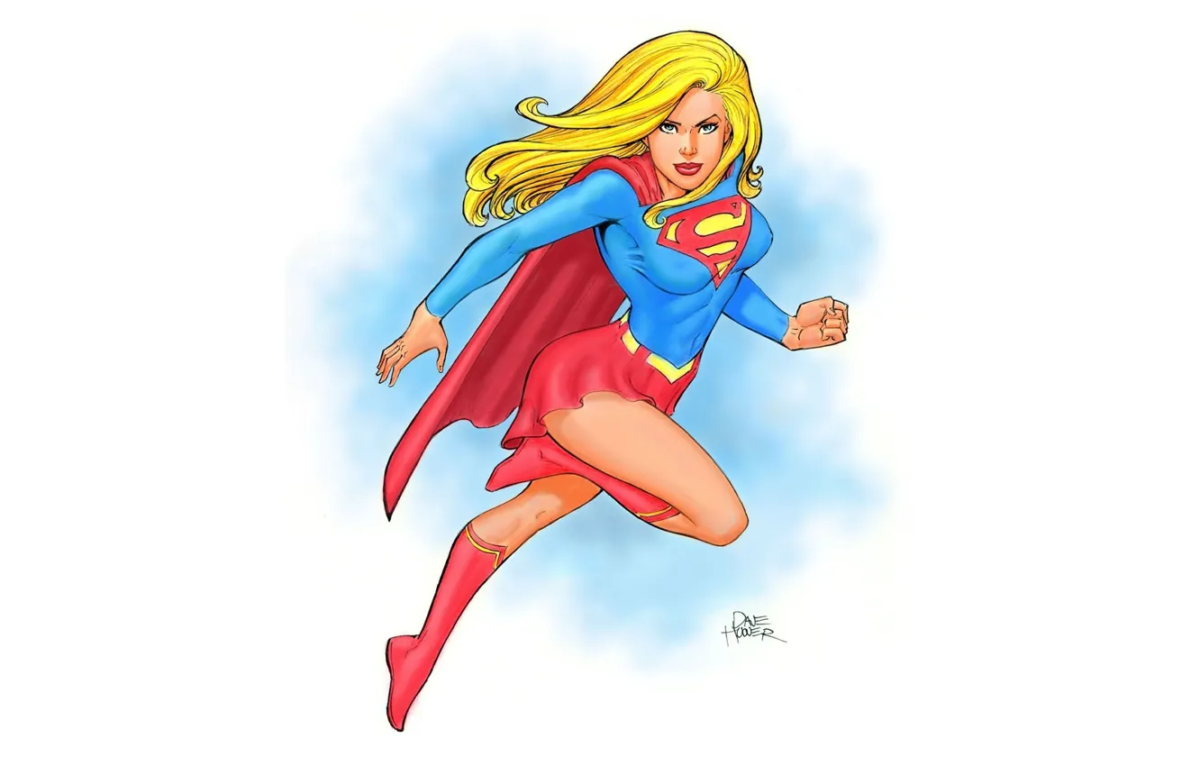 Фото обои art, comics, supergirl, dc universe, Kara Zor-El