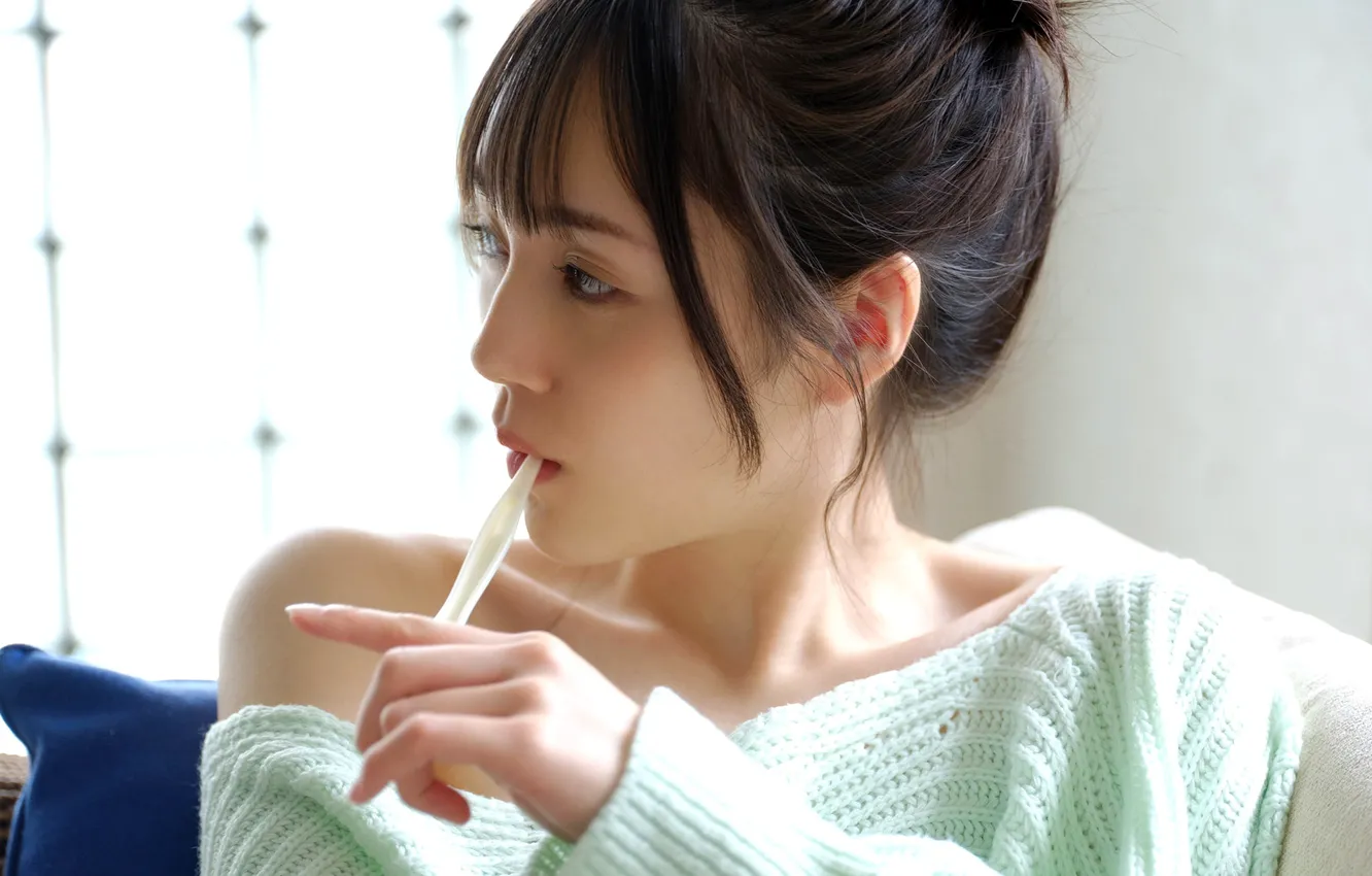 Фото обои Asian, Model, Woman, Japanese, Close Up, Close Shot, Remu Suzumori, Close Face