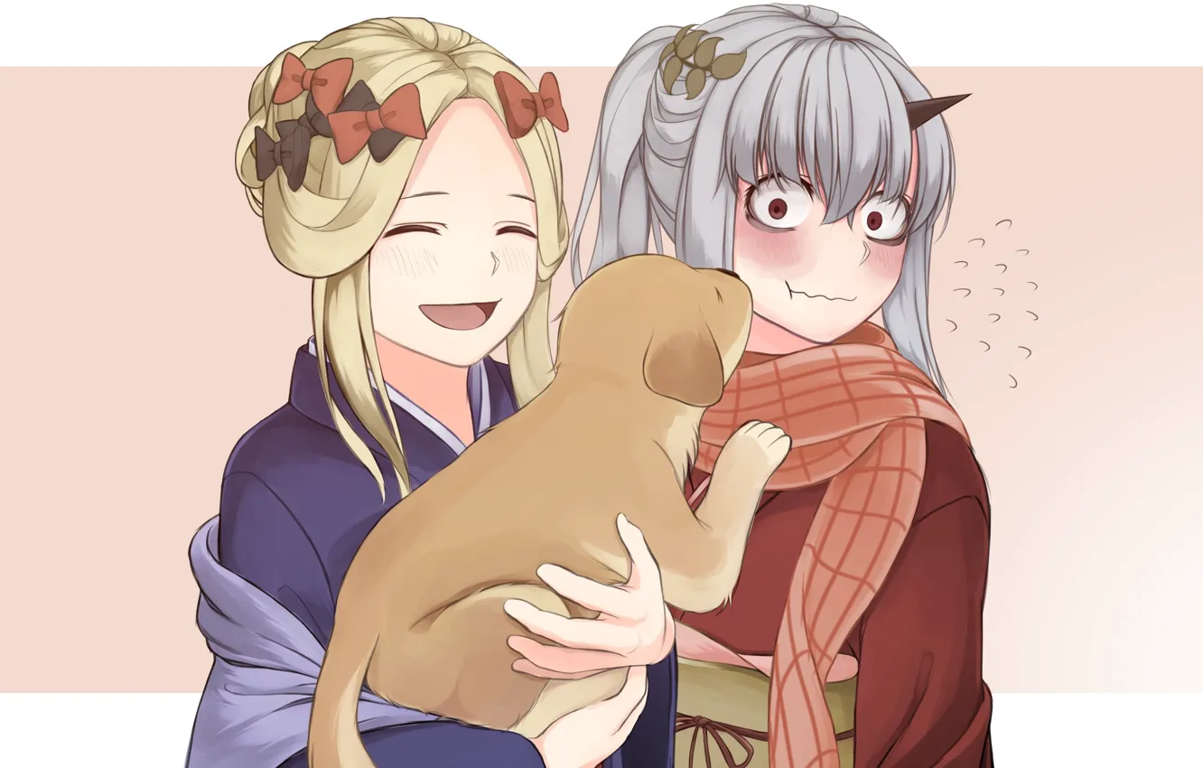 Фото обои девушки, собака, аниме, арт, персонажи, Fate / Grand Order
