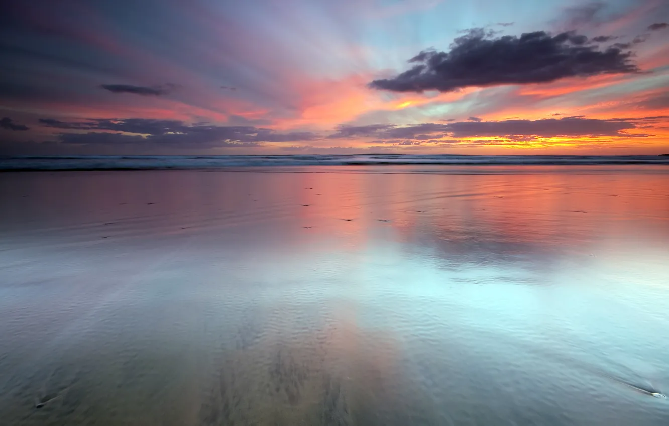 Фото обои облака, закат, океан, новая зеландия, sky, sunset, Last Light, auckland new zealand