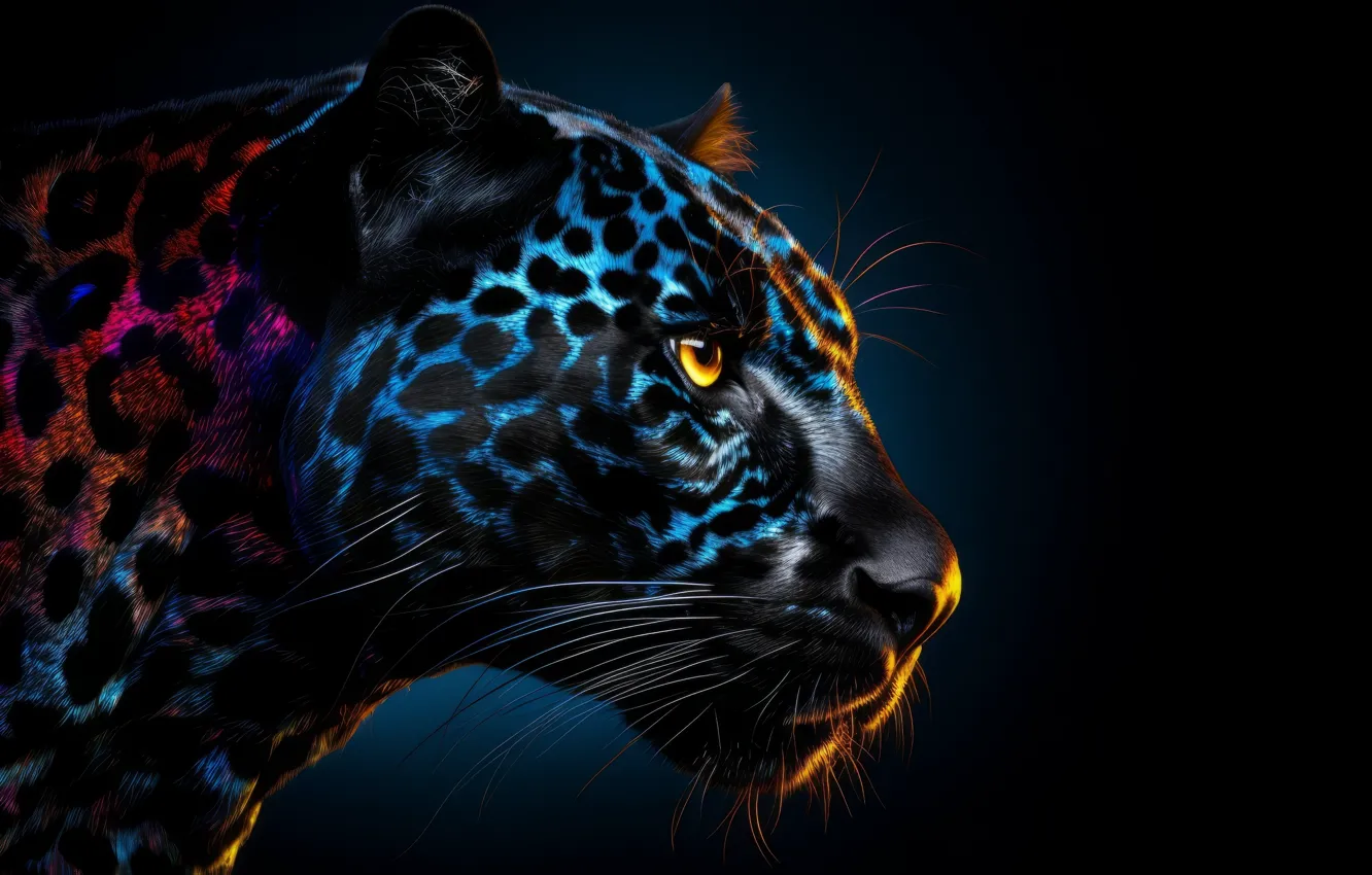 Фото обои fantasy, look, black panther