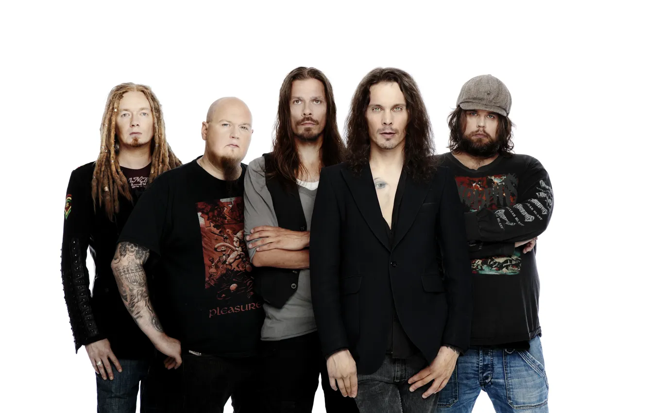 Фото обои группа, rock, HIM, Ville Valo, финляндия, Mika Karppinen, Mikko Paananen, Mikko Lindström