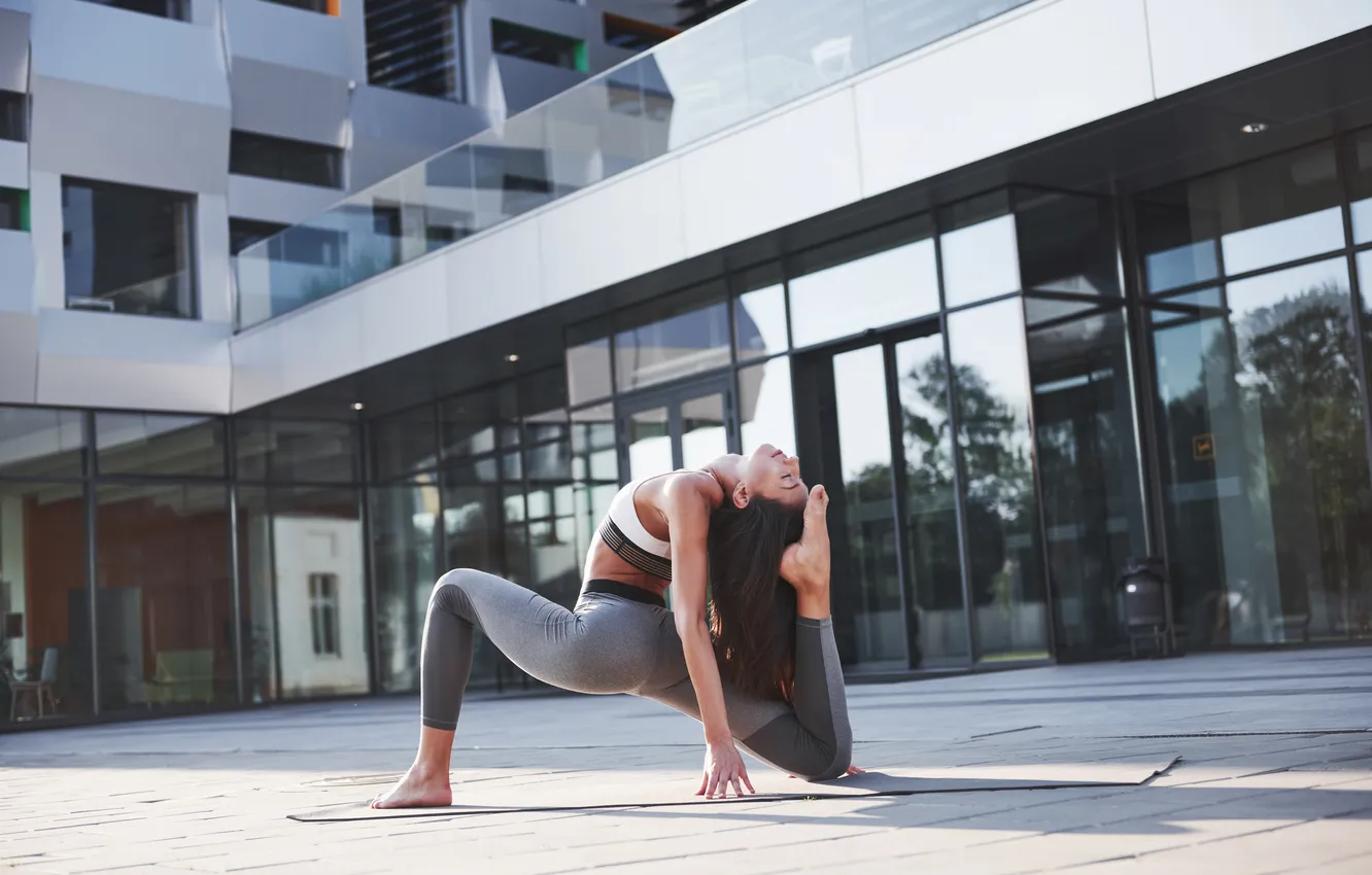 Фото обои sun, pose, yoga