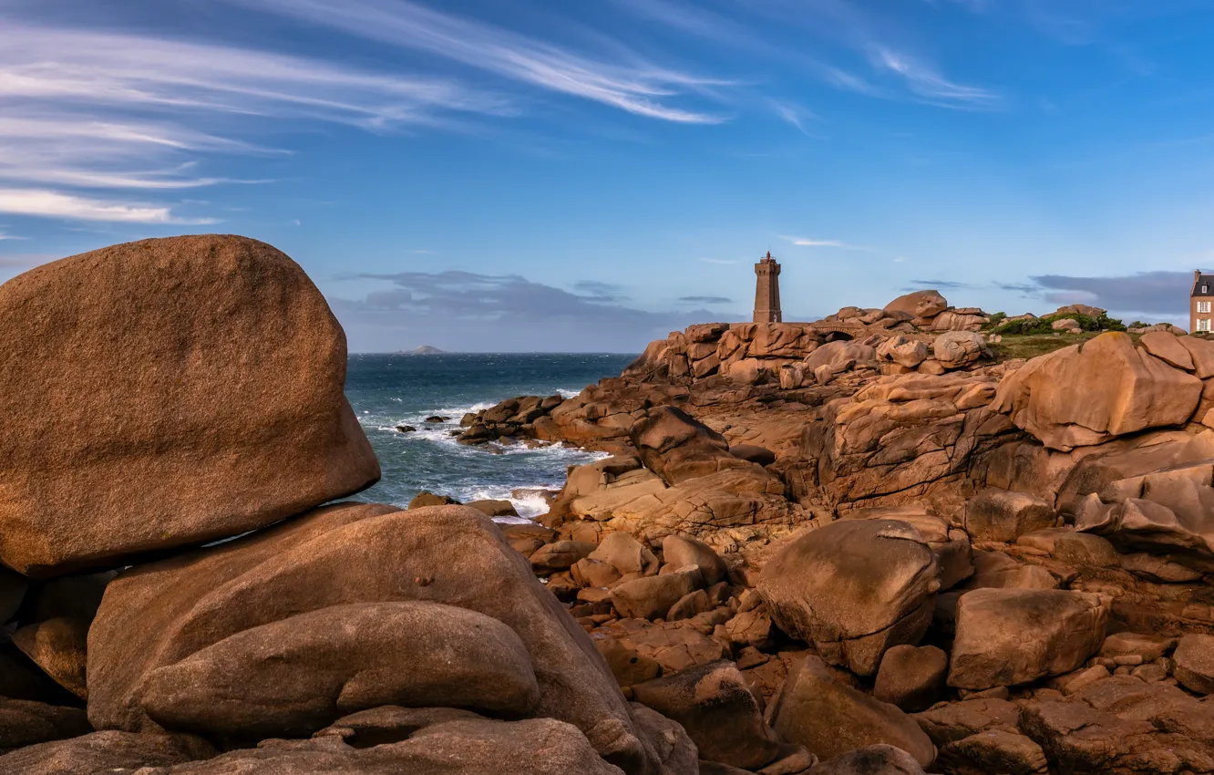 Фото обои France, Brittany, Granite Rose