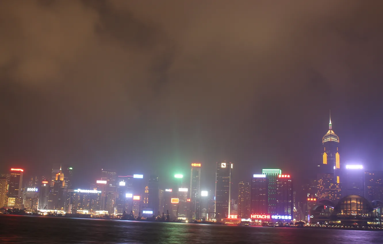 Фото обои ночь, город, Корея, Сеул