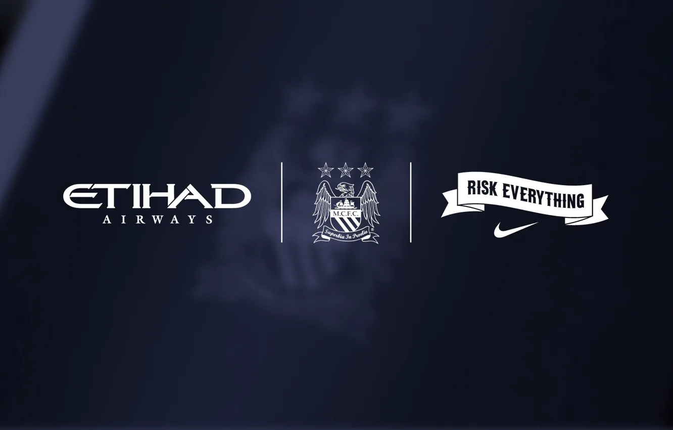 Фото обои wallpaper, Nike, football, England, Manchester City FC, Etihad Airways