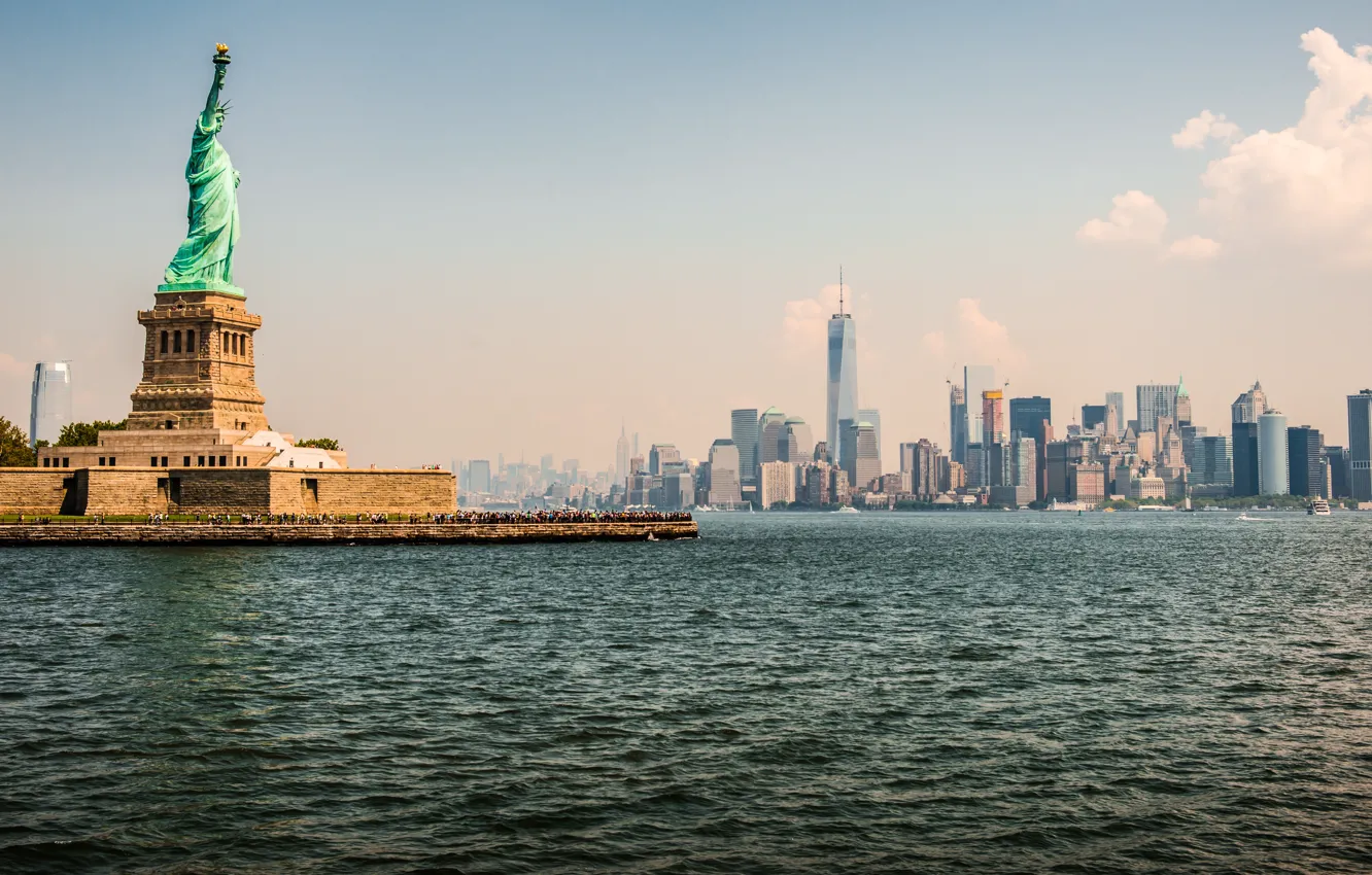 Фото обои New York, Statue of Liberty, Metropolis