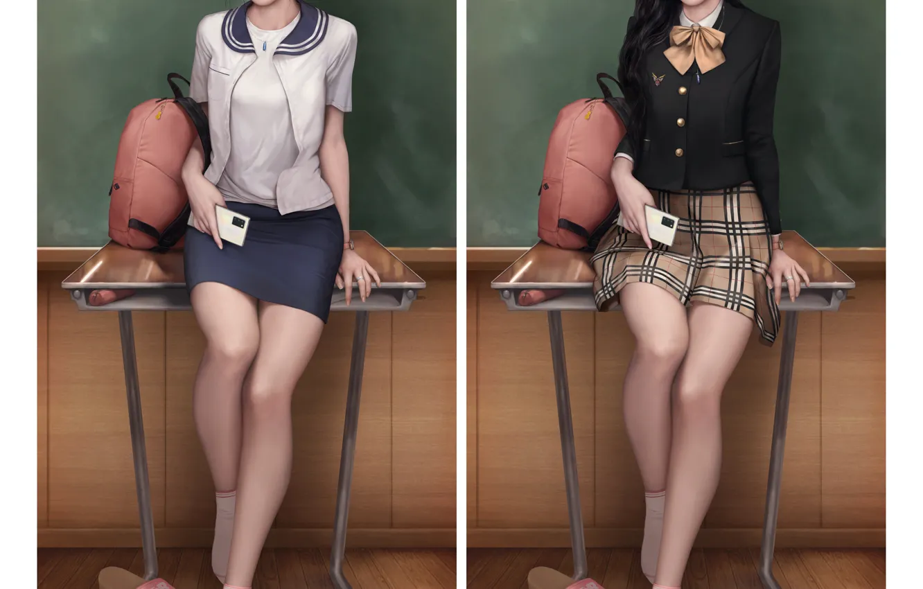 Фото обои uniform, classroom, high school girl