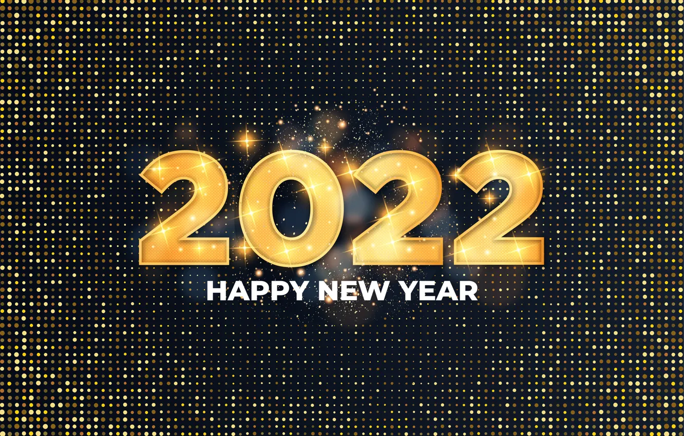 Фото обои фон, золото, цифры, Новый год, 2022