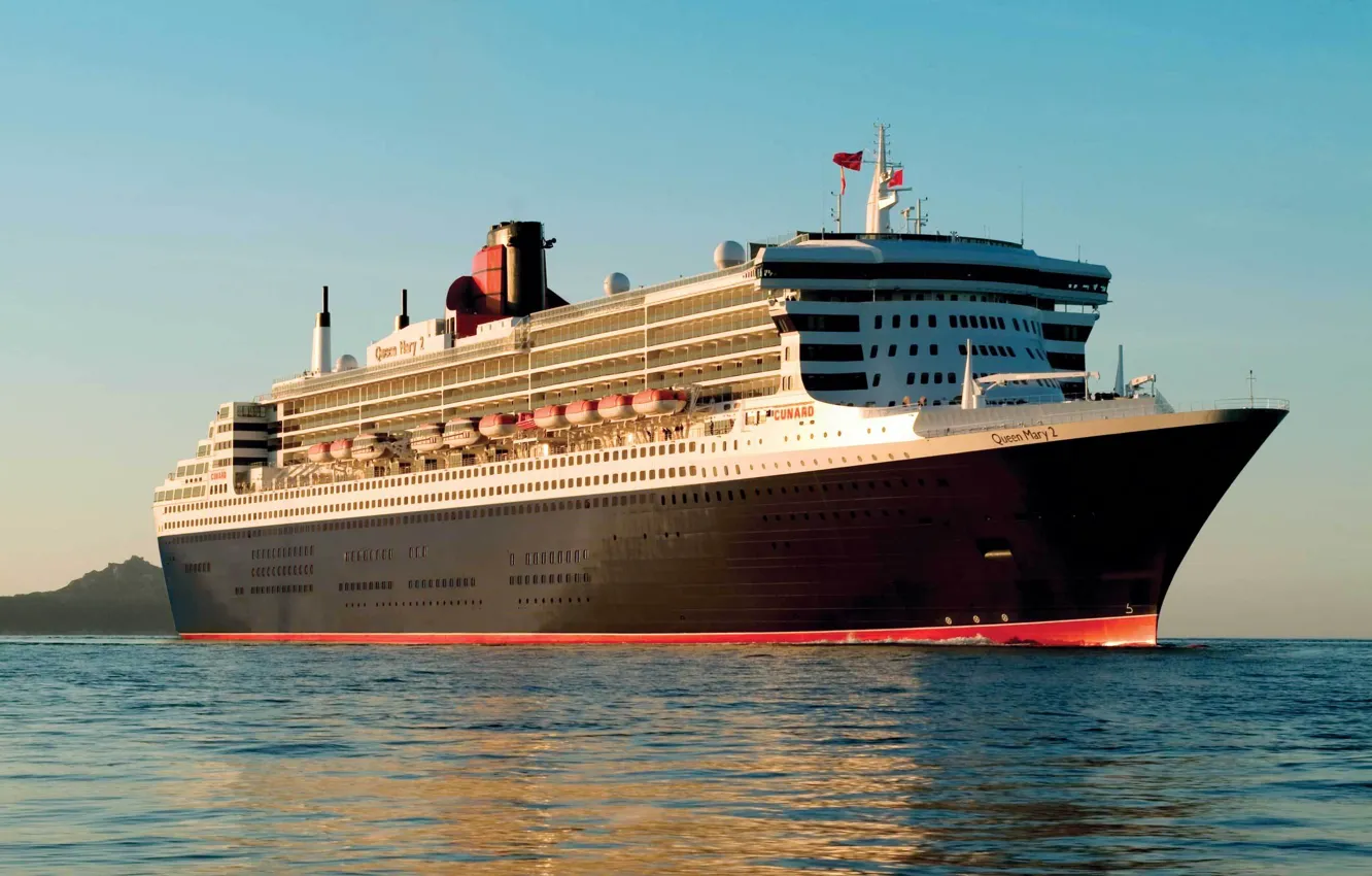 Фото обои вода, корабль, пароход, судно, Queen Mary