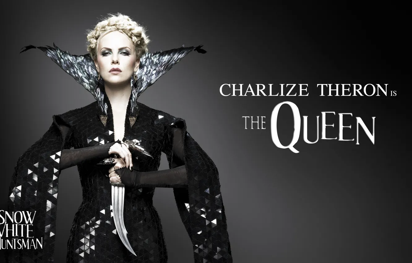 Фото обои Charlize Theron, злой, Шарлиз Терон, королева, Snow White and the Huntsman, Белоснежка и охотник