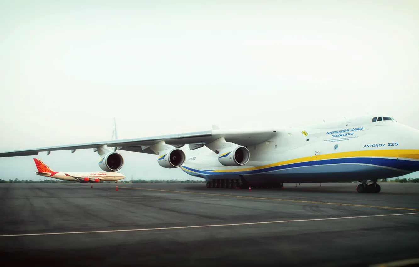 Фото обои Самолет, Крылья, Boeing, Двигатели, Мечта, Украина, Мрия, Ан-225