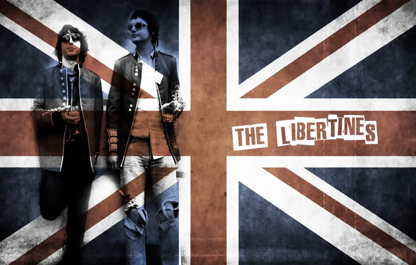 Фото обои rock, Music, band, flag, english rock band, the libertines