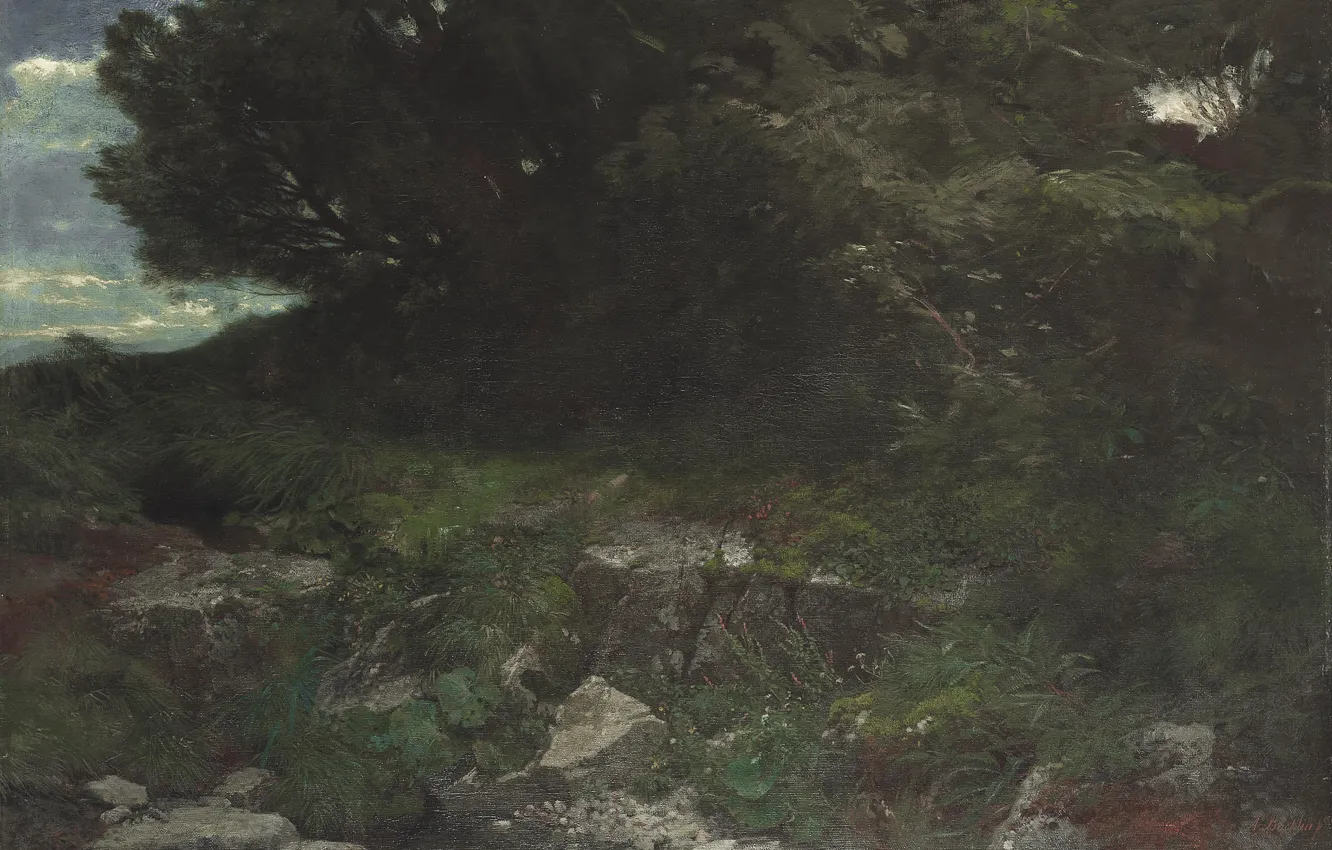 Фото обои 1901, Опушка леса, Арнольд Бёклин