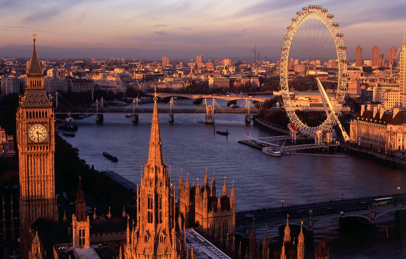 Фото обои England, Westminster Bridge, Oliver Cromwell