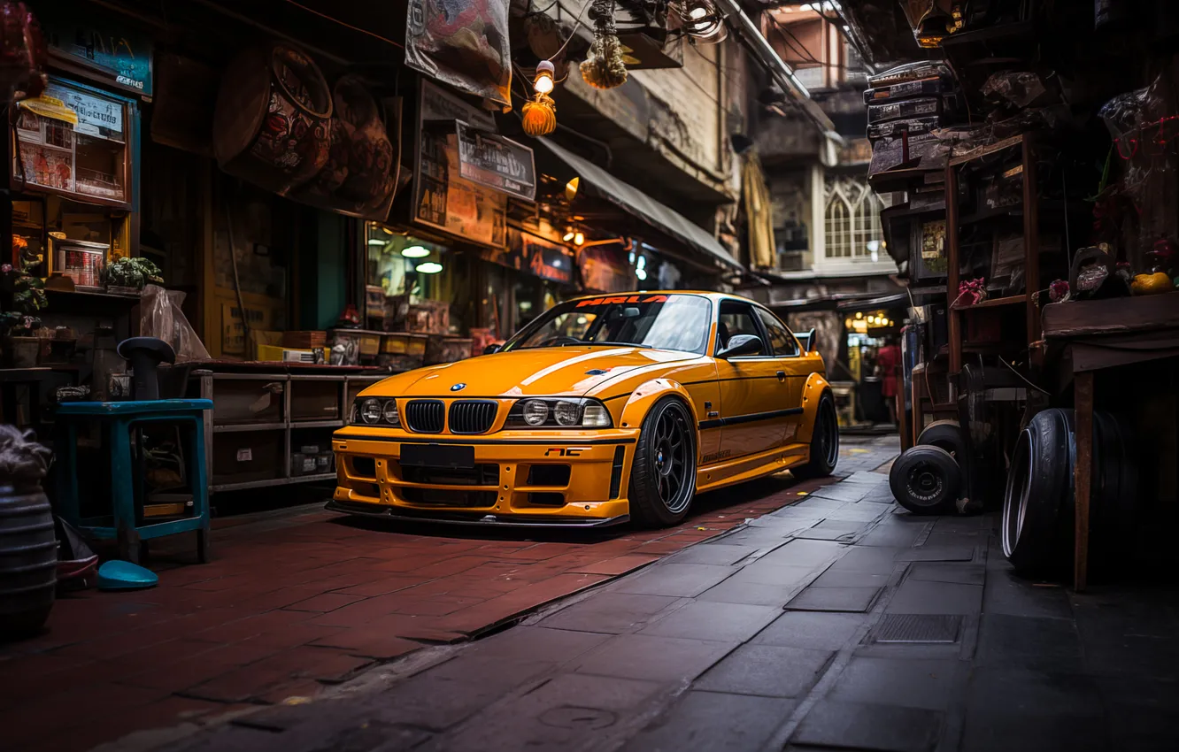 Фото обои BMW, Vintage, Garage