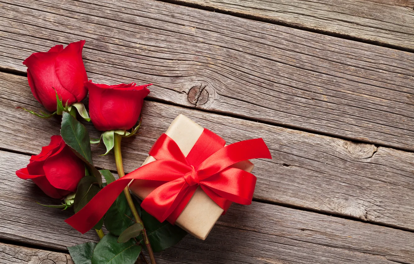Фото обои любовь, цветы, подарок, романтика, розы, love, happy, День святого Валентина