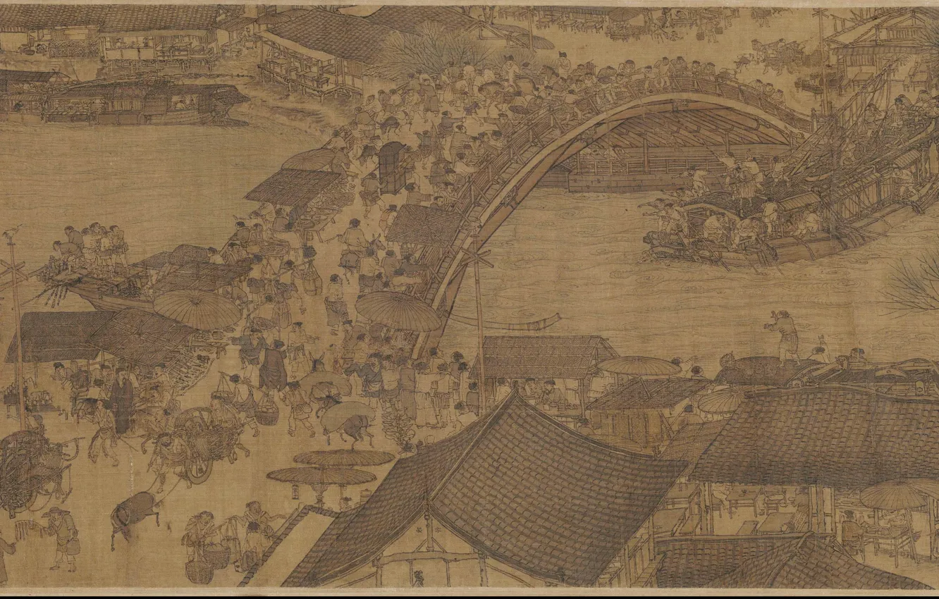 Фото обои Art, Painting, Chinese paintings
