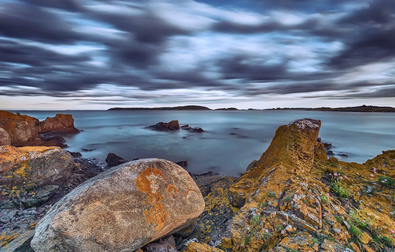 Фото обои камни, скалы, побережье, Норвегия, Vestfold