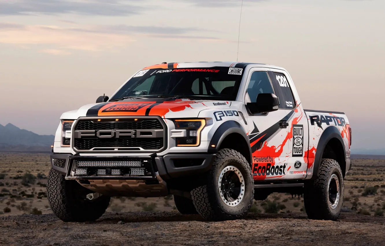 Фото обои car, ford, raptor, pickup truck