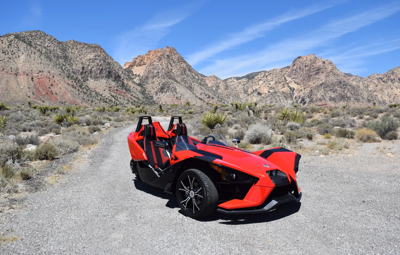 Фото обои beautiful, comfort, hi-tech, Polaris, Slingshot, tecnology, sporty, tricycle