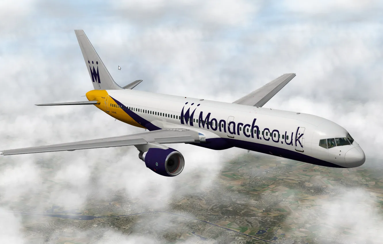 Фото обои самолёт, Boeing 757, X-Plane