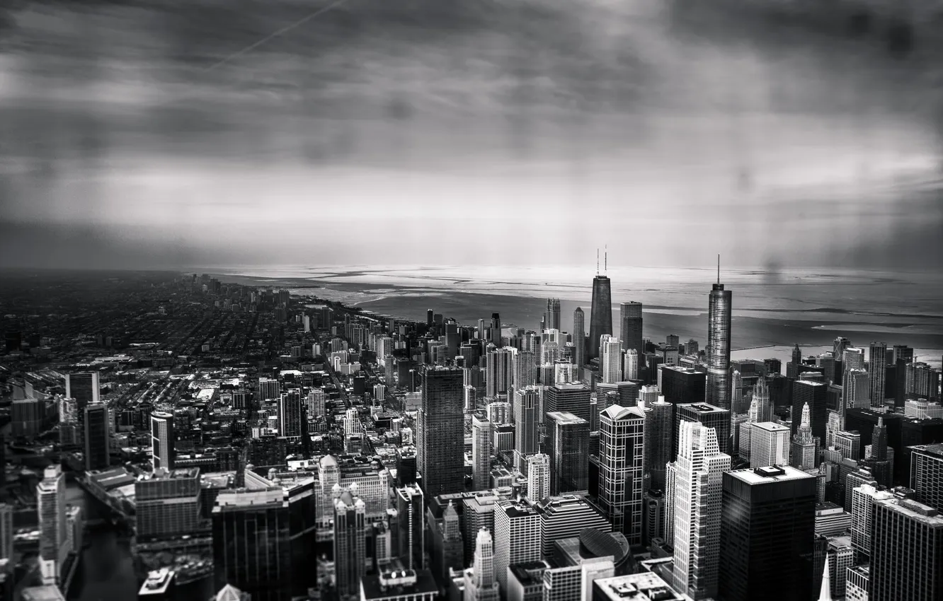 Фото обои Чикаго, Мичиган, Небоскребы, Здания, Высота, Америка, Иллинойс, Chicago