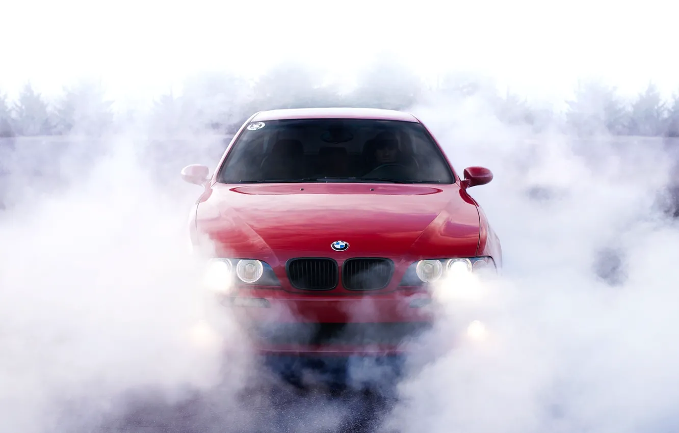 Фото обои car, красный, обои, обоя, дым, bmw, бмв, автомобиль