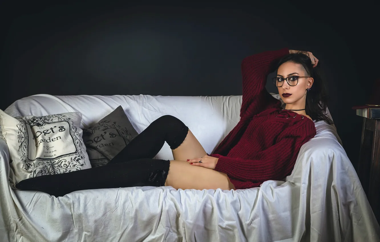 Фото обои взгляд, девушка, Federica
