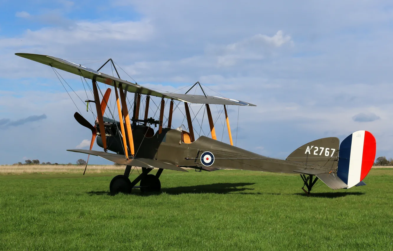 Фото обои английский, Первой мировой войны, Royal Aircraft Factory, самолёт-разведчик, применявшийся, в период, R.E.8
