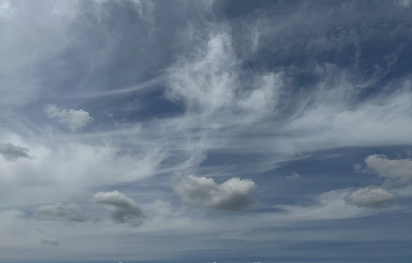 Фото обои небо, солнце, облака, воздух