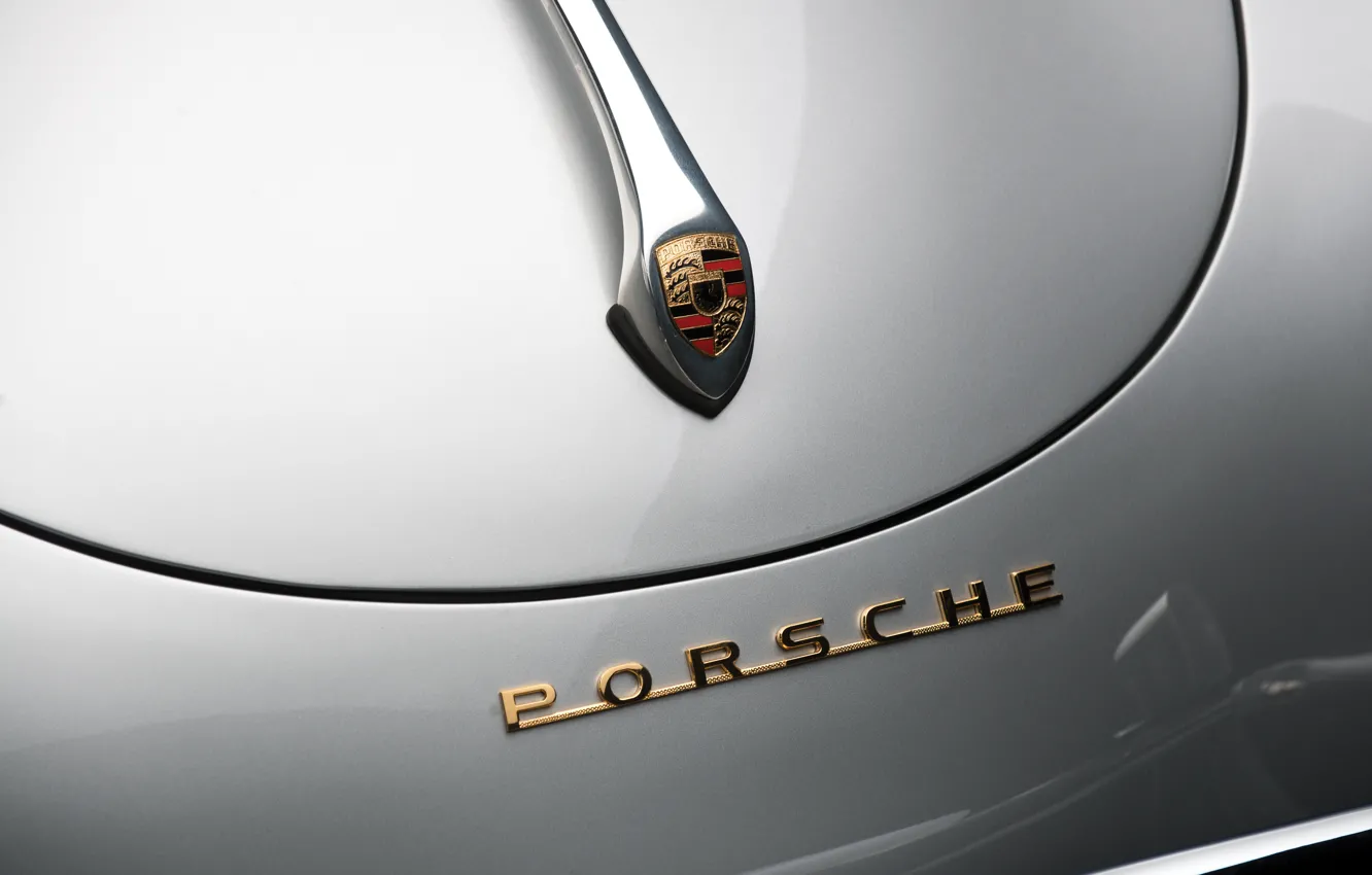 Фото обои Porsche, logo, 1957, 356, badge, Porsche 356A 1600 Super Coupe