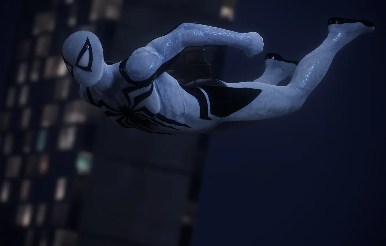Фото обои symbiote, white suit, Marvel Spider Man 2, anti-venom