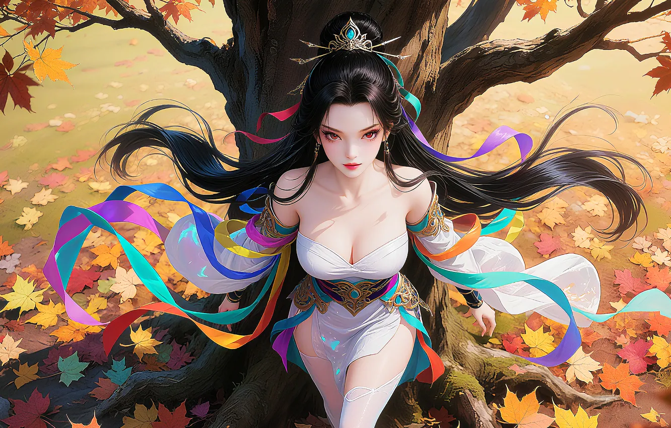 Фото обои girl, beautiful, asian, ai art