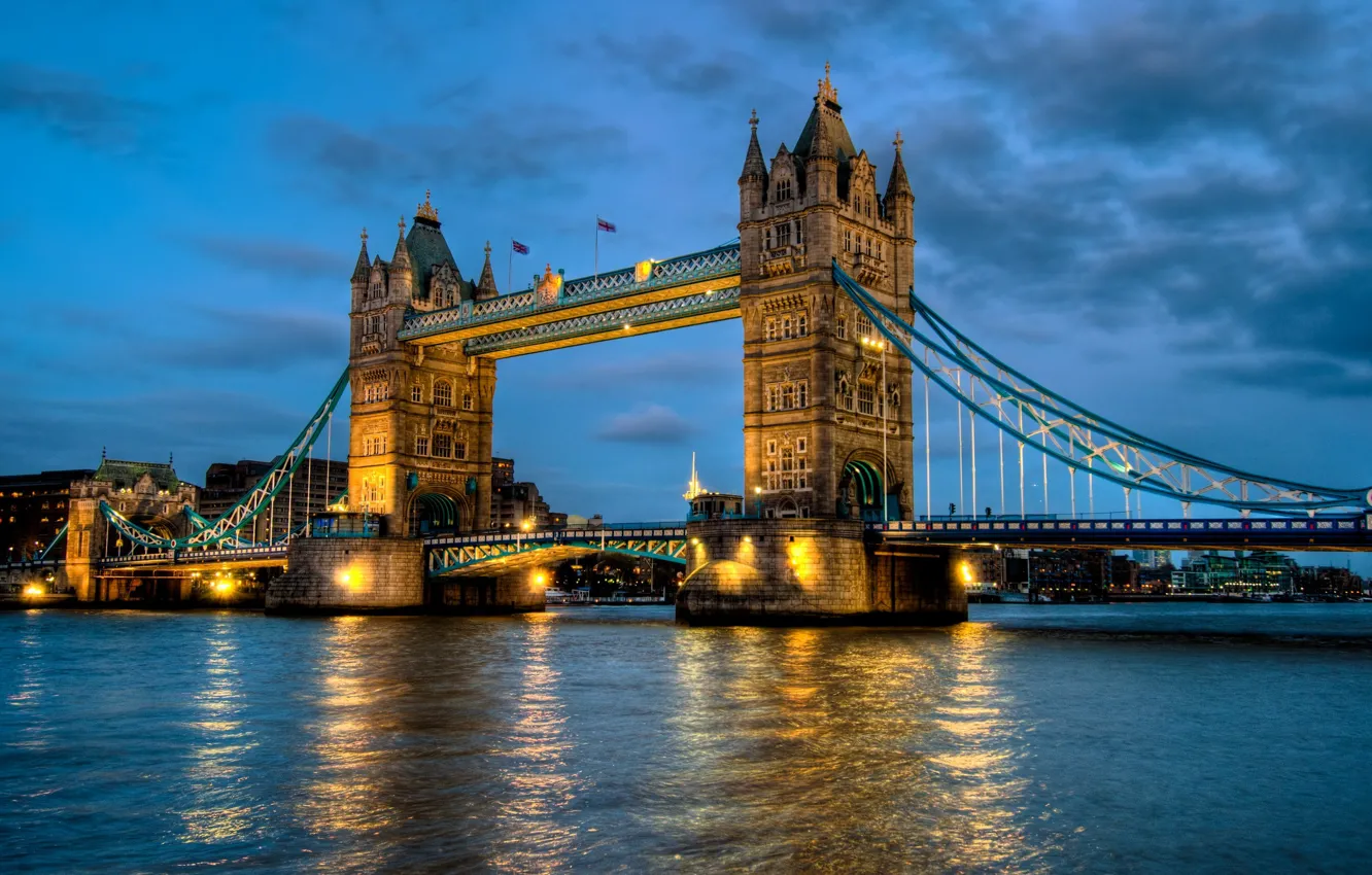 Фото обои Англия, Лондон, London, England, thames, tower bridge