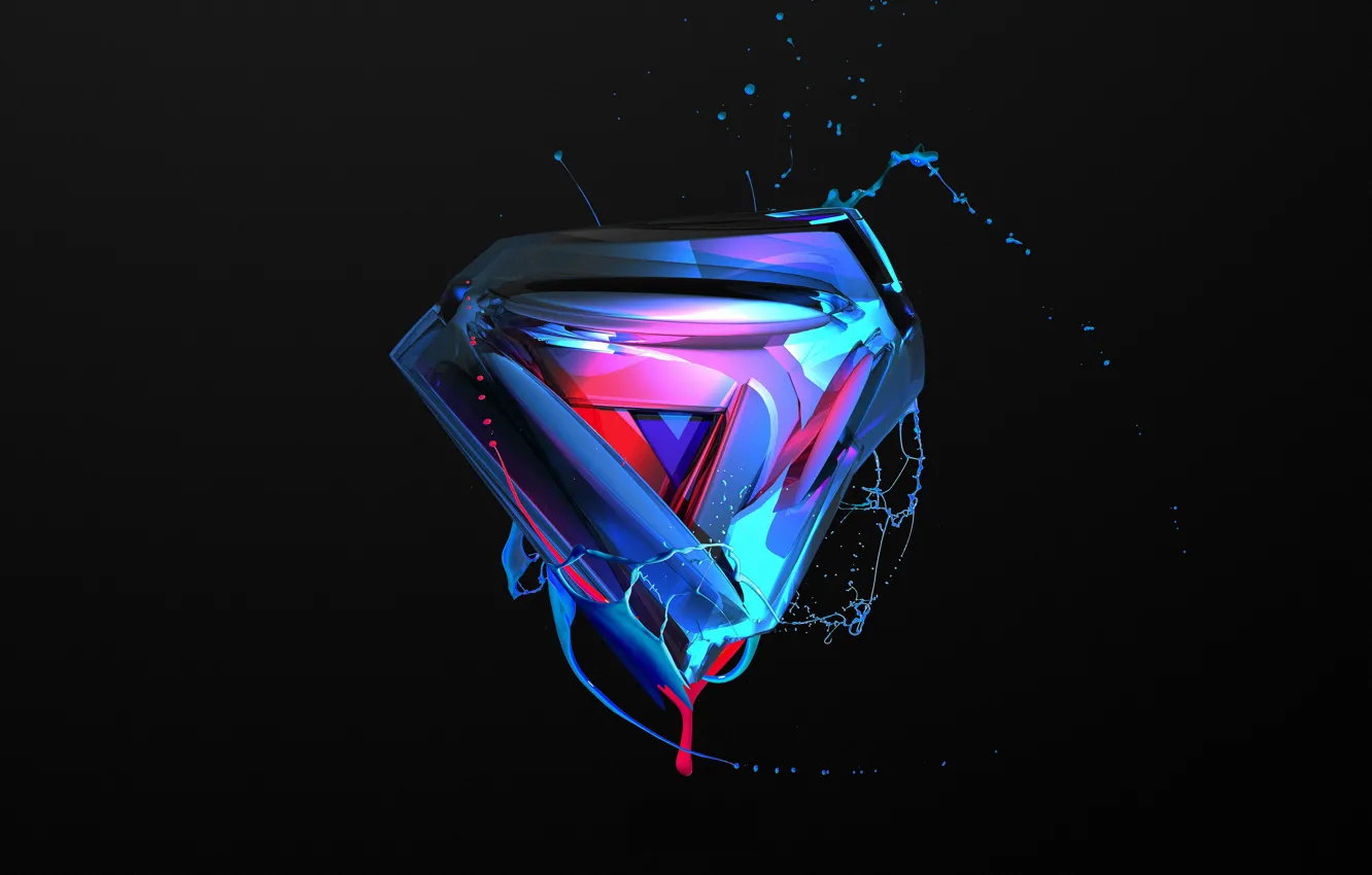 Фото обои фон, краски, треугольник