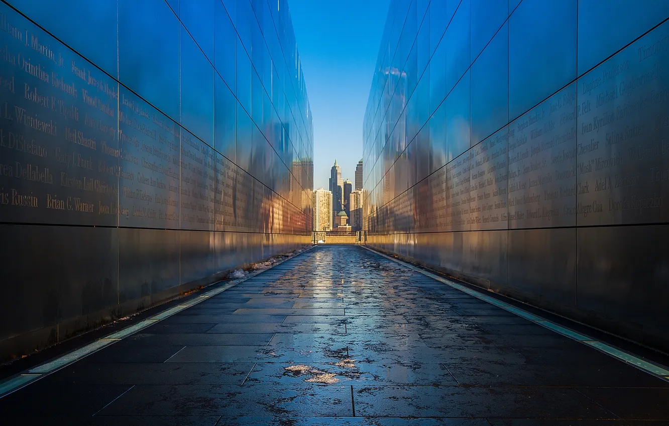 Фото обои горизонт, Манхэттен, мемориал, Нью-Джерси, Соединенные Штаты, Frederic Schwartz, реки Гудзон, Jessica Jamroz