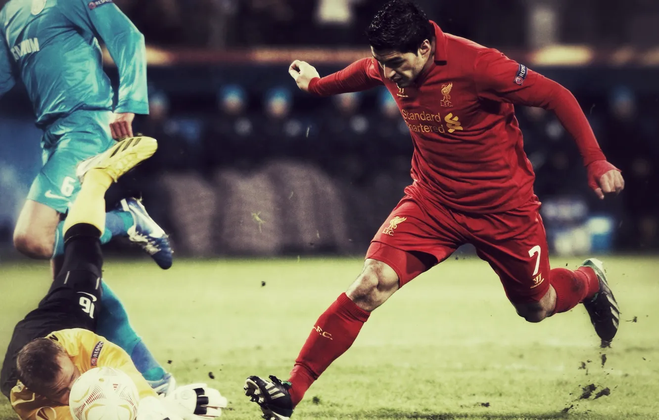 Фото обои звезда, Ливерпуль, нападающий, Luis Suarez