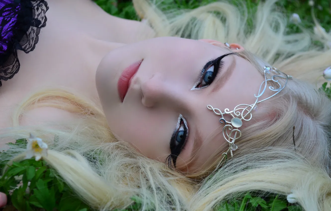 Фото обои Blonde, Look, Maria Amanda, Stock, Fairy Tale, Plants