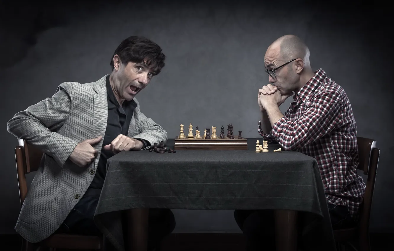 Фото обои люди, игра, шахматы