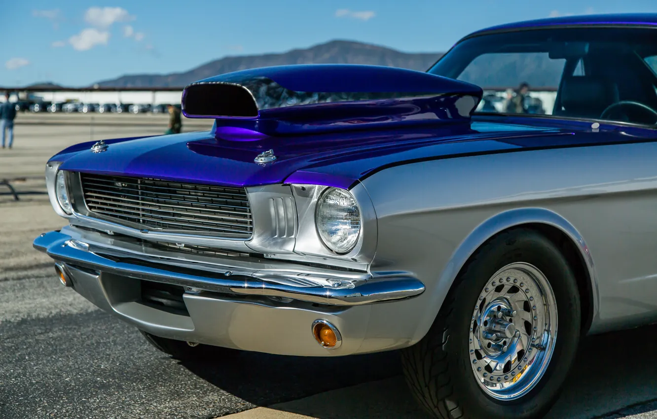 Фото обои Ford Mustang, передок, 1966