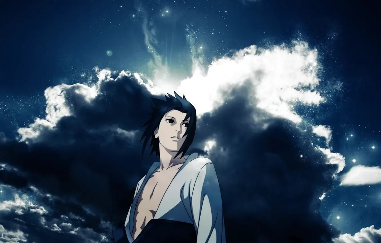 Фото обои облака, наруто, Аниме, Naruto, учиха, sasuke uchiha