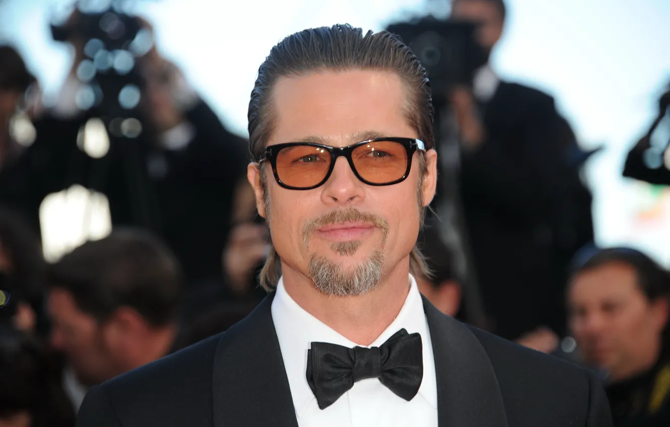 Фото обои очки, актер, Brad Pitt, Бред Питт, бородка