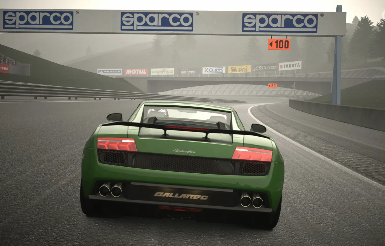 Фото обои Lamborghini, Gallardo, Green, LP560
