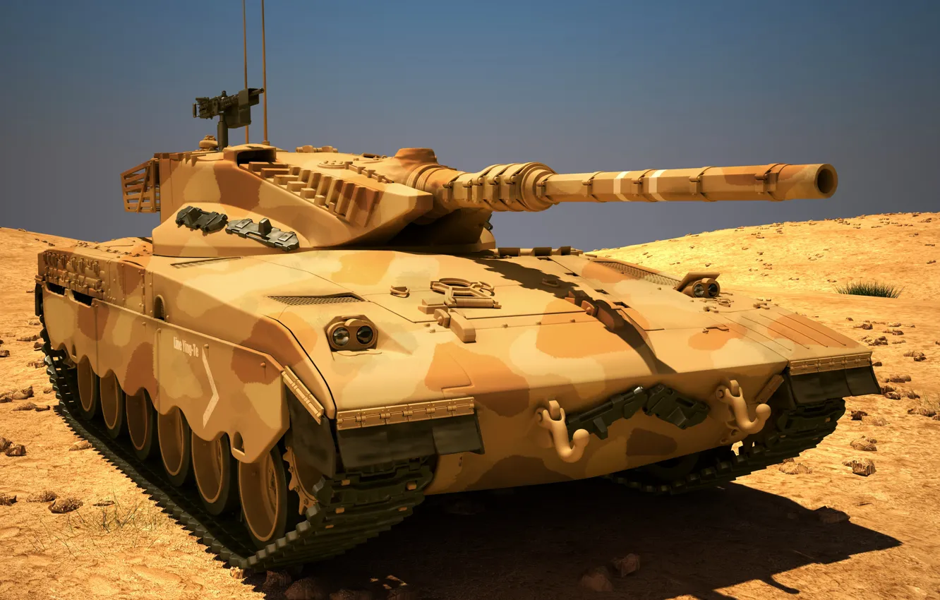 Фото обои танк, боевой, Merkava, Израиля, MAX, 3Ds