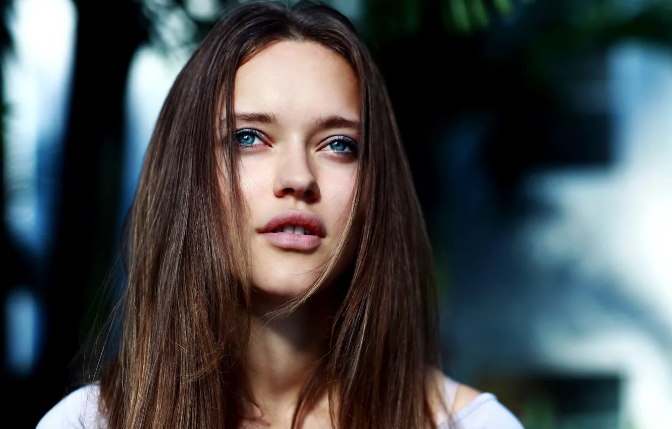 Фото обои girl, Model, long hair, photo, blue eyes, beauty, lips, face